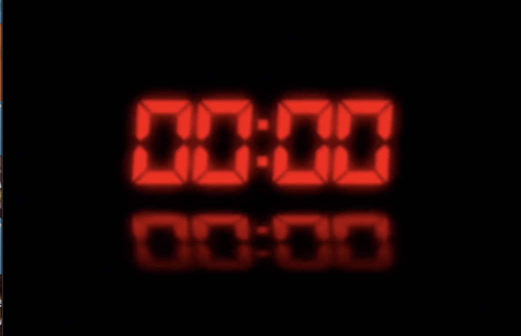 a countdown clock reaching all zeros
